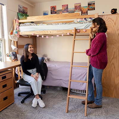 Students in dorm talking